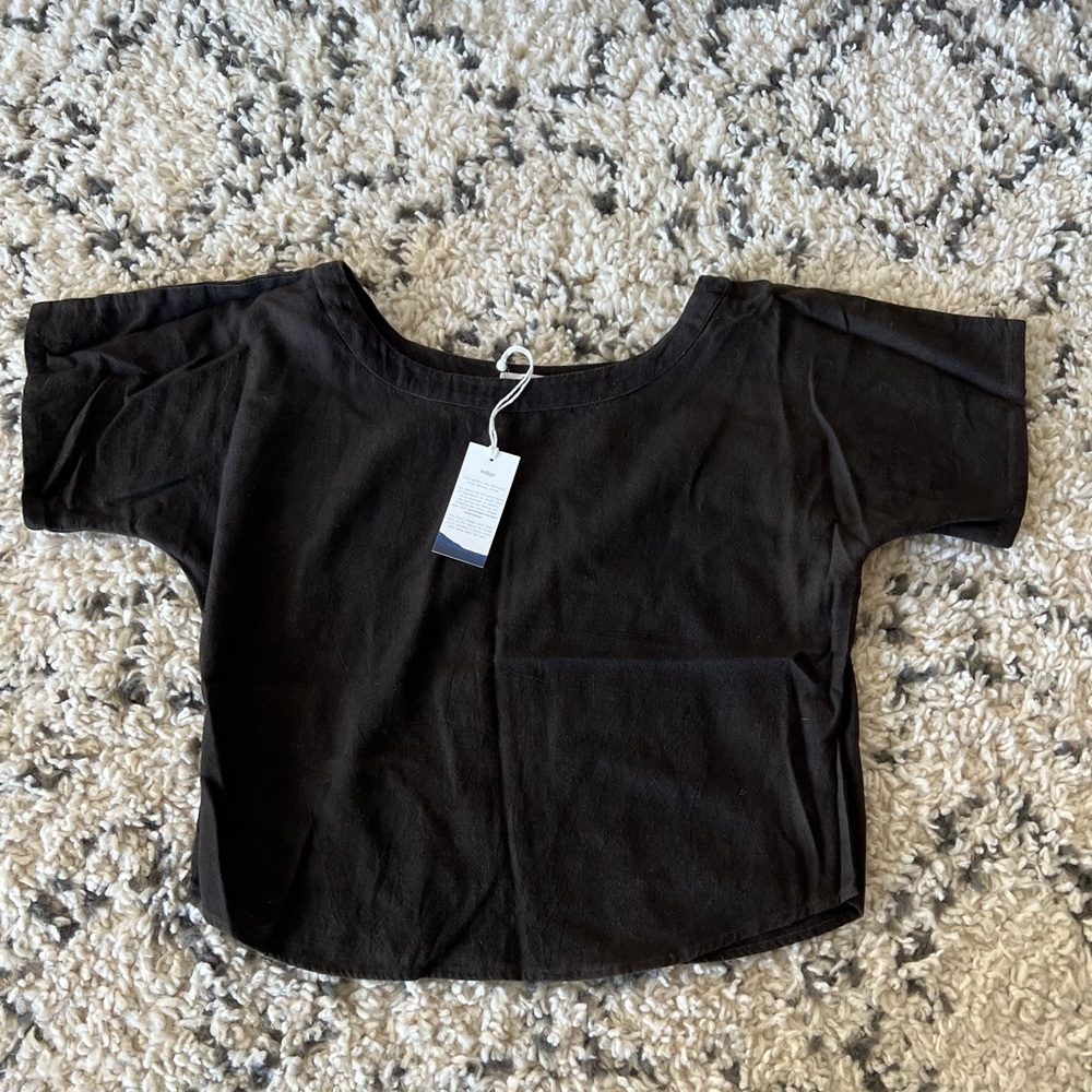 Indigo Omit Embroidery Nova Tee